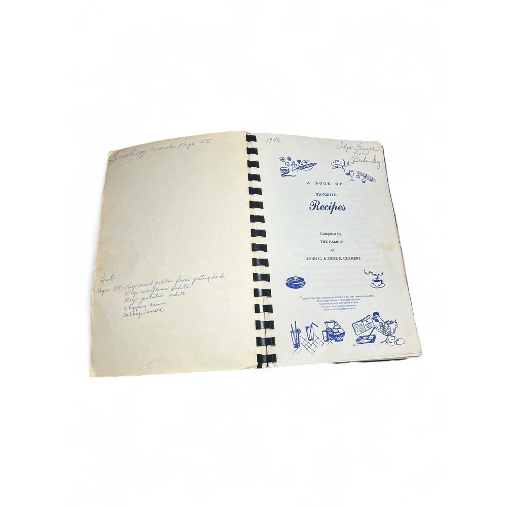 Susie's Cook Book 1970s PA Dutch Family Recipes Clemens Hatfield Packing History